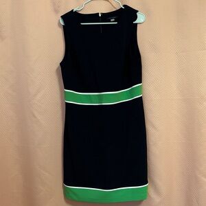 EUC Tommy Hilfiger Navy Blue Dress with Green Stripe